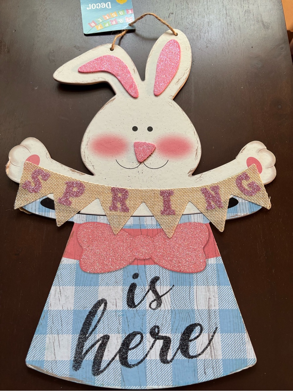 Easter Bunny Hoppy Easter Hanging Door 
Wall Decor Bunny Decoration - New